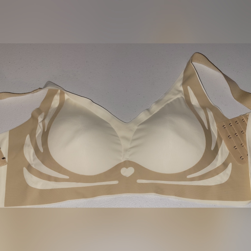 *Last One** Women's Viral Seamless Sports Bras, Cream And Tan ONLY, XL